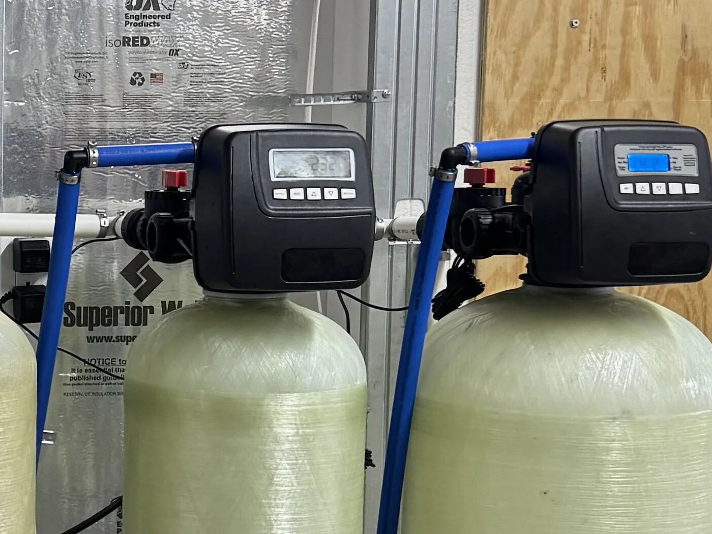 Control heads on a treatment system we set
