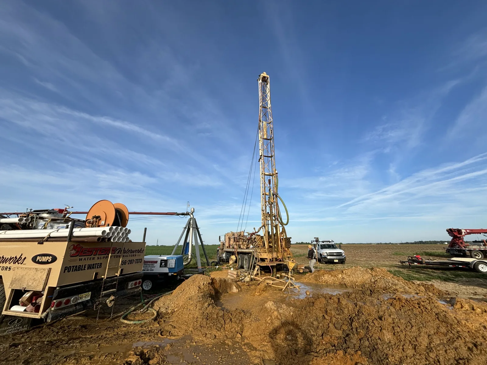 Early morning start on a new water well